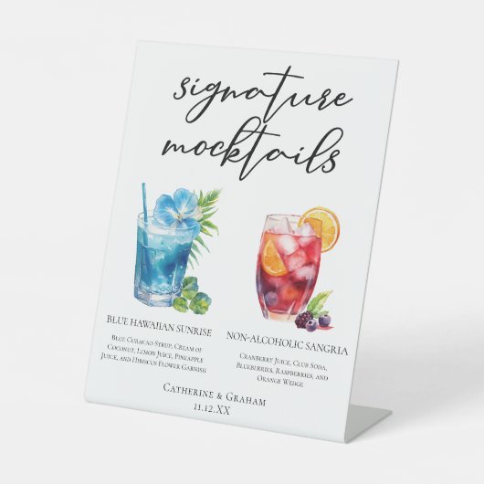 サマーモックテールブルーハワイアンサングリア 台座サイン (正面)