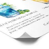 サマーモックテールブルーハワイアンピニャコラダメニュー ポスター (角)