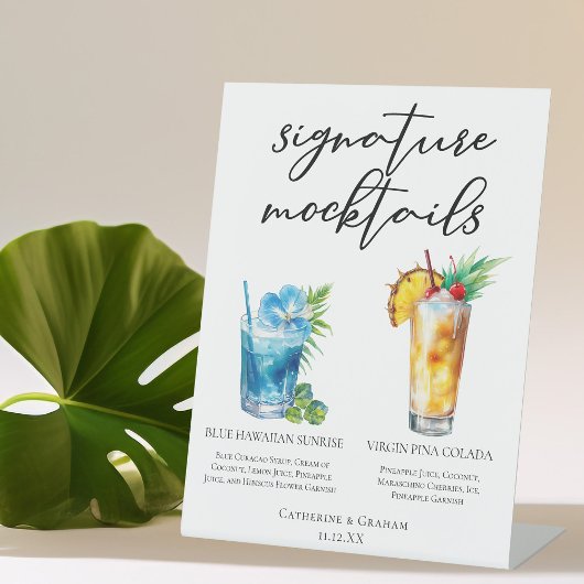 サマーモックテールブルーハワイアンピニャコラダ 台座サイン