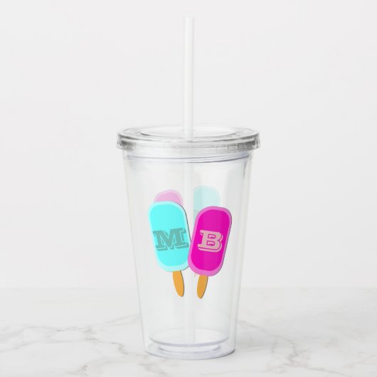 サマーモノグラムのアイスのアイス アクリルタンブラー (正面)