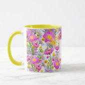 サマーモノグラムのコテージガーデンホワイト マグカップ (左)