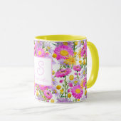 サマーモノグラムのコテージガーデンホワイト マグカップ (正面右)