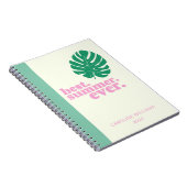 サマーモンスターリーフパーソナライズされた自然 ノートブック (右側)
