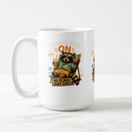 サマーモード発動 – 予定なし、のんびりモード 🦝☕ コーヒーマグカップ