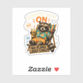 サマーモード発動 – 予定なし、のんびり🦝☕ シール (シート)