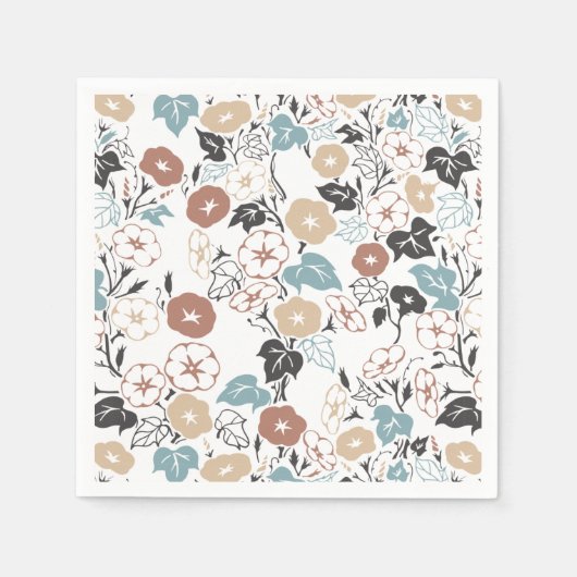 サマーモーニンググローリーガーデン スタンダードカクテルナプキン (正面)