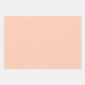 サマーモーニング – イエローとピーチのフローラとストライプ ラッピングペーパーシート (正面3)