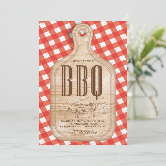 サマーユニークバーベキューパーティの招待状 招待状 (スタンド正面)
