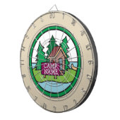 サマーユースキャンプキャビン島とカスタム標識 ダーツボード (正面右)