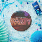 サマーライトスパークルダンスクラブ誕生日パーティー ペーパープレート (パーティー)