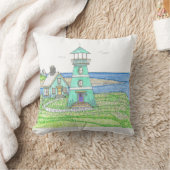 サマーライトハウス3;屋内枕;アクア クッション (ブランケット)