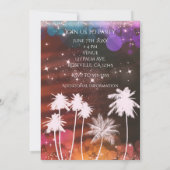 サマーライト&ホワイトパームツリーパーティの招待状 招待状 (裏面)