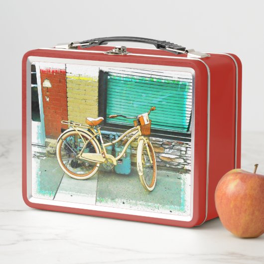 サマーライド – 黄色の自転車 メタルランチボックス (インサイチュ)