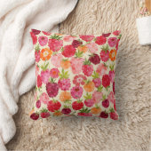 サマーラズベリーウォーターカラーコケット クッション (ブランケット)
