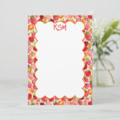 サマーラズベリーウォーターカラーコケット 招待状 (スタンド正面)