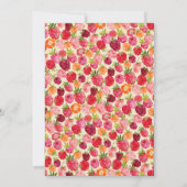 サマーラズベリーウォーターカラーコケット 招待状 (裏面)