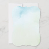 サマーラッシュ開花ウォーターカラーモノグラム結婚ズ 招待状 (裏面)