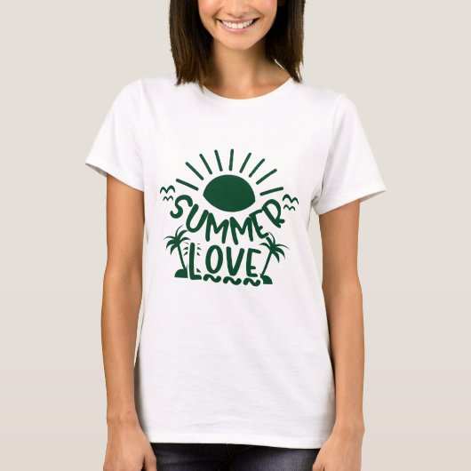 サマーラブウィメンズTシャツデザイン Tシャツ (正面)
