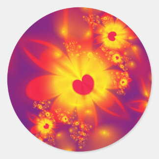 サマーラブステッカー ラウンドシール