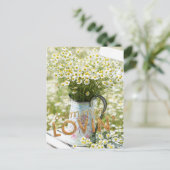 サマーラブフィールドワイルドフラワーズ+文字 ポストカード (スタンド正面)