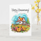 サマーランチ 1年ホームアニバーサリーカード カード (黄色い花)