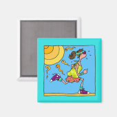 サマーランナー（女性） マグネット (正面/裏面)