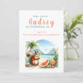 サマーリス – 誕生日招待状カード 招待状 (スタンド正面)