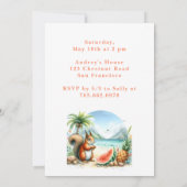 サマーリス – 誕生日招待状カード 招待状 (裏面)