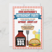 サマーリタイアバーベキューパーティの招待状 招待状 (正面)