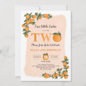 サマーリトルかわいこちゃんオレンジシトラス2nd誕生日 招待状 (正面)