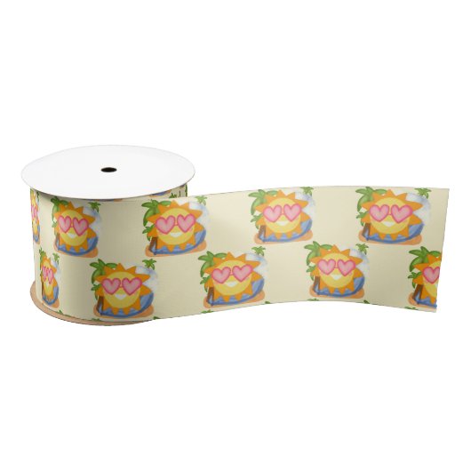 サマーリラックスズバケーションサン サテンリボン (リール)