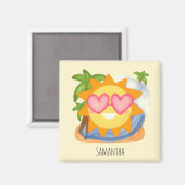 サマーリラックスズバケーションサン マグネット (正面/裏面)