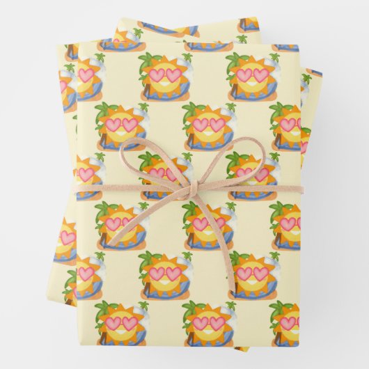 サマーリラックスズバケーションサン ラッピングペーパーシート (インサイチュ)