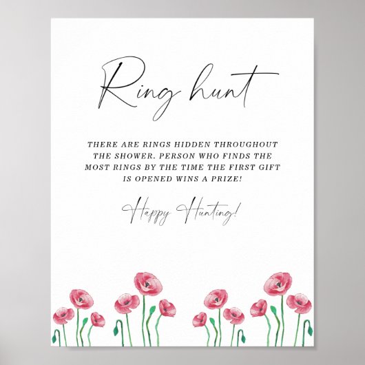 サマーリング狩りブライダルシャワーゲームポスター ポスター (正面)