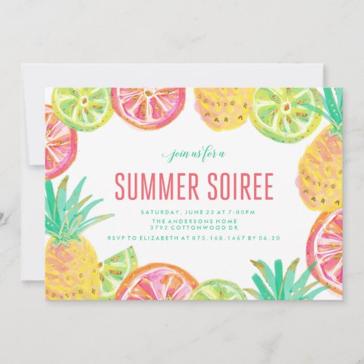 サマールアウ（ハワイ式宴会）BBQパーティー募集 招待状 (正面)