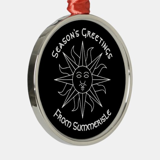 サマーレからのシーズンの挨拶フォークホラー メタルオーナメント (右)