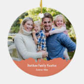 サマーレイクパドルカスタムズ文字+フォトクリスマス セラミックオーナメント (裏面)