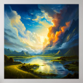 サマーレイクフォーシーズンズイラストレーション ポスター (正面)