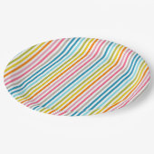 サマーレインボーストライプズ ペーパープレート (アングル)