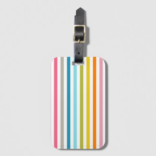 サマーレインボーストライプズ ラゲッジタグ (正面縦)