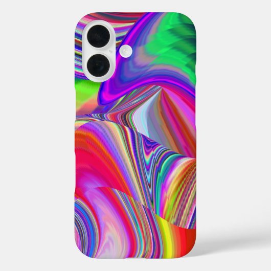 サマーレインボー、抽象的な3Dレインボーアート Case-Mate iPhoneケース (裏面)