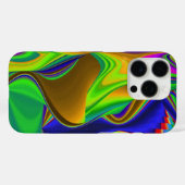 サマーレインボー、抽象的な3Dレインボーアート Case-Mate iPhoneケース (裏面 (横))