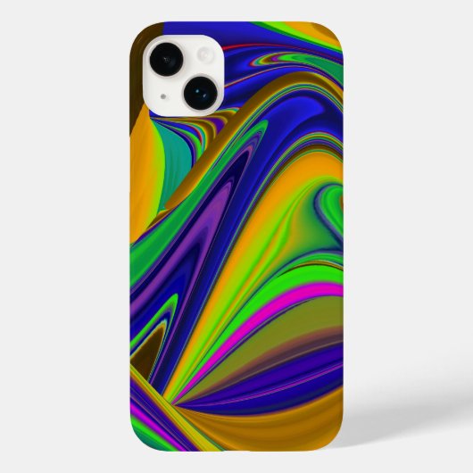 サマーレインボー、抽象的な3Dレインボーアート Case-Mate iPhoneケース (裏面)
