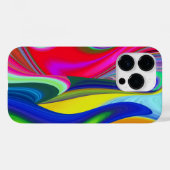 サマーレインボー、抽象的な3Dレインボーアート Case-Mate iPhoneケース (裏面 (横))