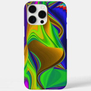 サマーレインボー、抽象的な3Dレインボーアート iPhone 16 PRO MAXケース