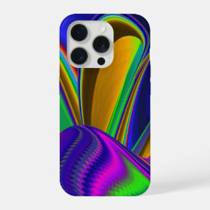 サマーレインボー、抽象的な3Dレインボーアート iPhone 15 PROケース