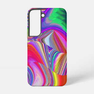 サマーレインボー、抽象的な3Dレインボーアート SAMSUNG GALAXY S22ケース