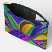 サマーレインボー、抽象芸術3Dレインボワート アクセサリーポーチ (見開き)