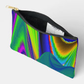 サマーレインボー、抽象芸術3Dレインボワート アクセサリーポーチ (見開き)