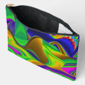 サマーレインボー、抽象芸術3Dレインボワート アクセサリーポーチ (見開き)